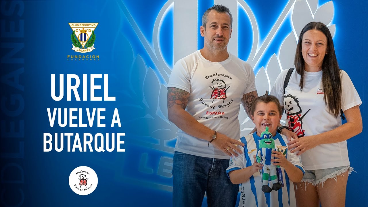 📹 Recibimos a la familia de Uriel en Butarque en el Día Mundial de Concienciación de Duchenne.