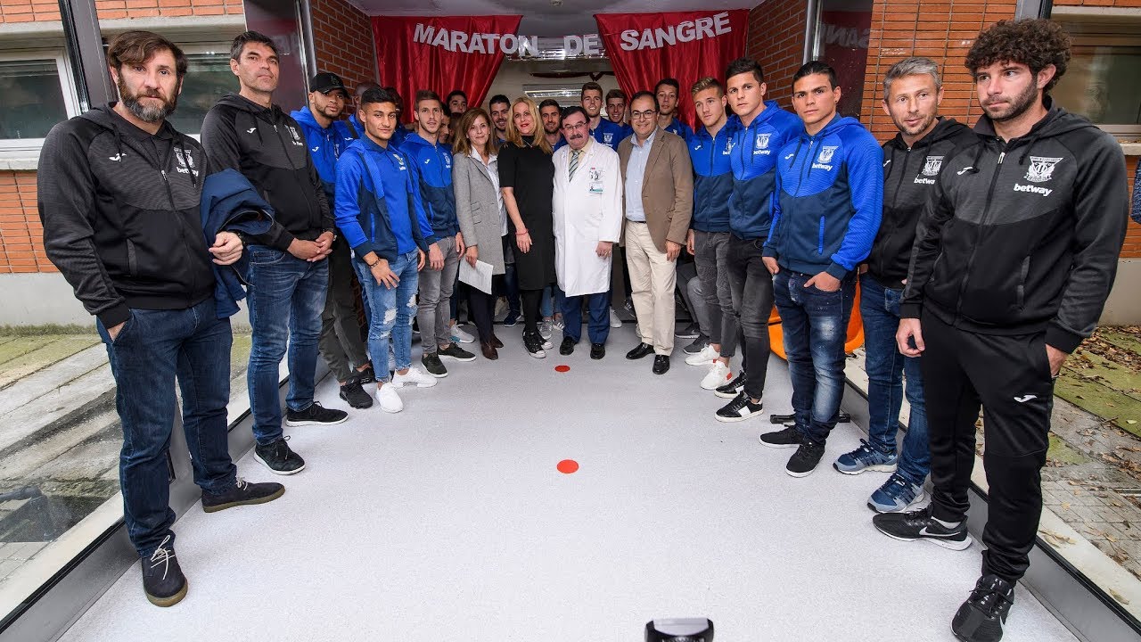El C.D. Leganés acude al XV Maratón de donación de sangre del Hospital Severo Ochoa