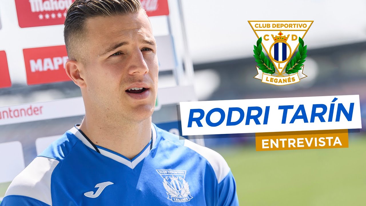 El jugador del C.D. Leganés RODRI TARÍN responde a los periodistas