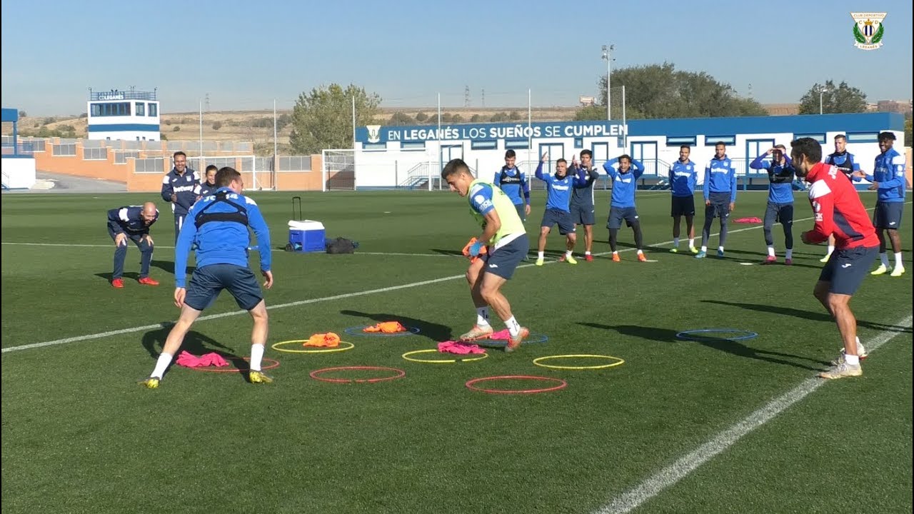 'Tres en raya' en el entrenamiento del C.D. Leganés